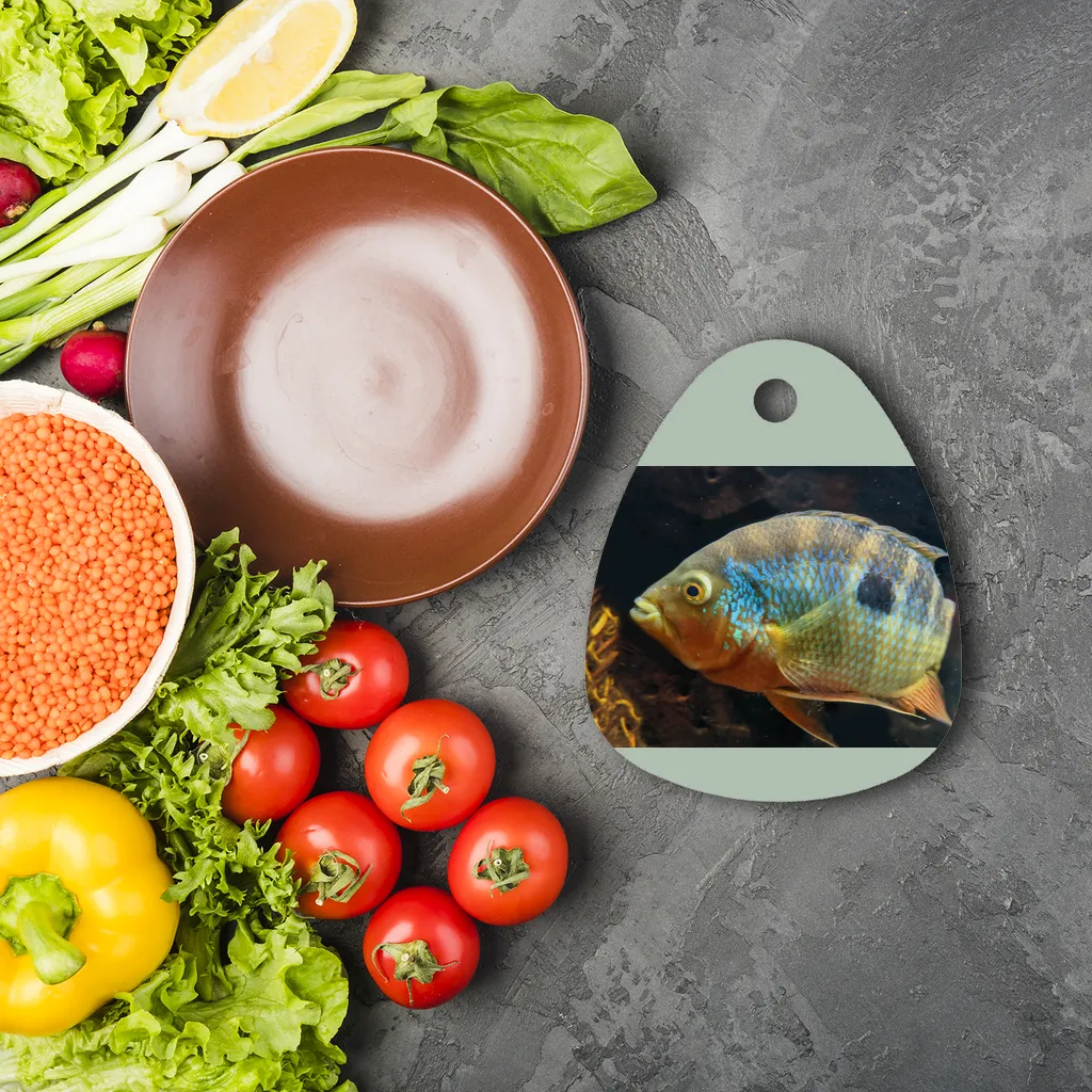 Colorful Fish Sublimation Glass Cutting Board