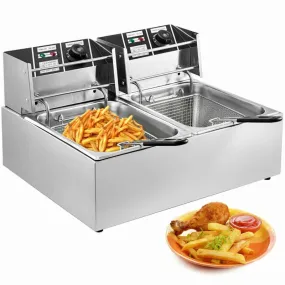 Commercial Deep Fryer Double Tank