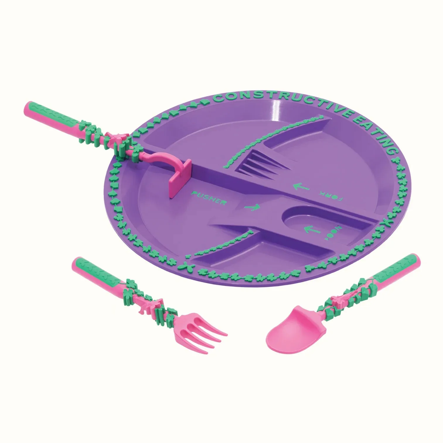 Constructive Eating Plate & Cutlery Set - Fairy