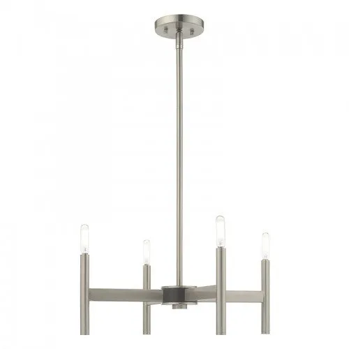 COPENHAGEN 4 LIGHT MINI CHANDELIER, BRUSHED NICKEL