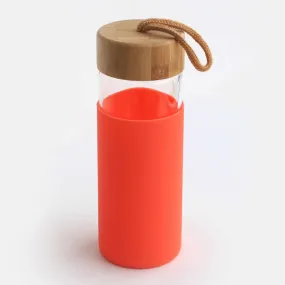 Coral Glass Water Bottle