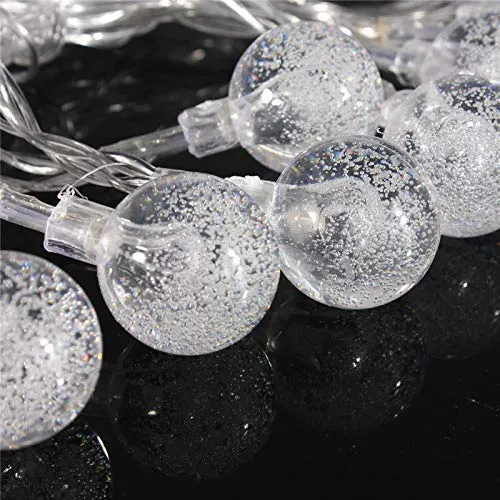 CORAL TREE 20 LED Crystal Bubble Ball String Fairy Lights for Decortaion Diwali Christmas Xmas Light for Diwali Home Decorations Lighting (Warm White, 3 Meter)