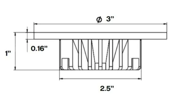 Core DLC-350 5W LED Recessed Undercabinet Downlight - 12V