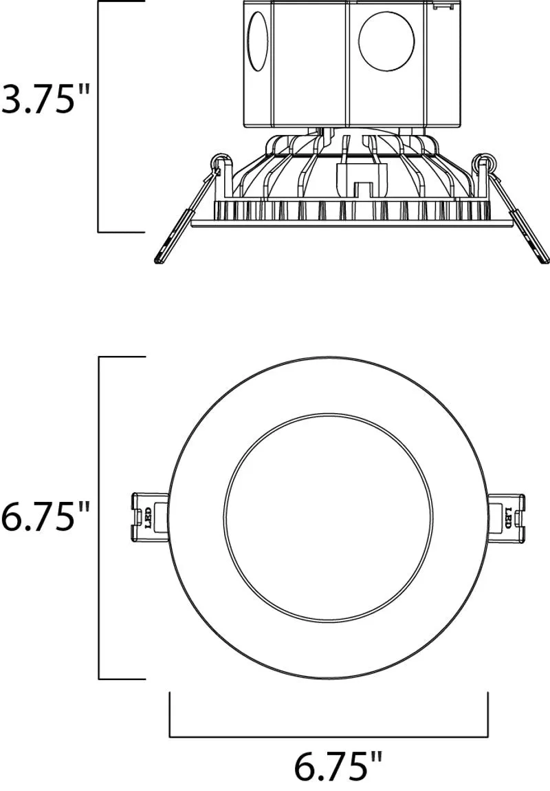 Cove 1 Light 6.75" Recessed Lighting in White