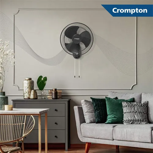 Crompton High Speed Torpedo 400MM Wall Fan (Black)