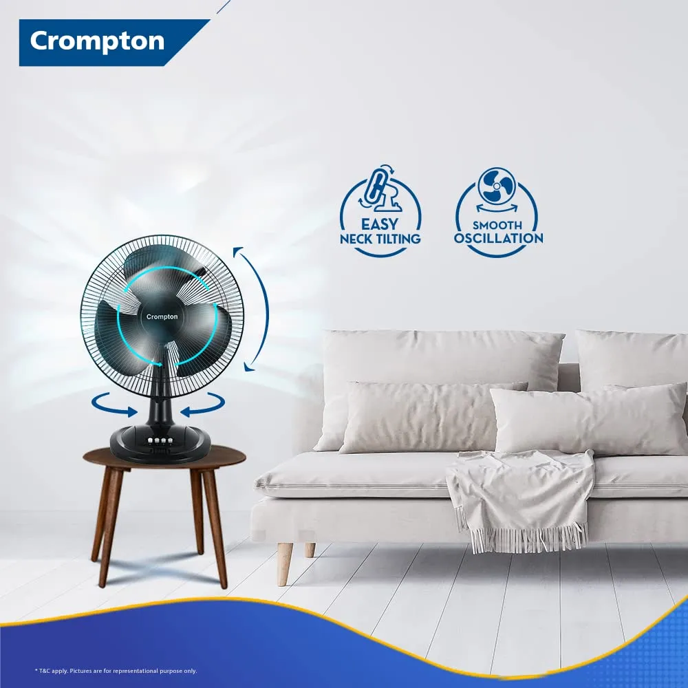 Crompton HISPEED Gale Classic 400 mm Table Fan