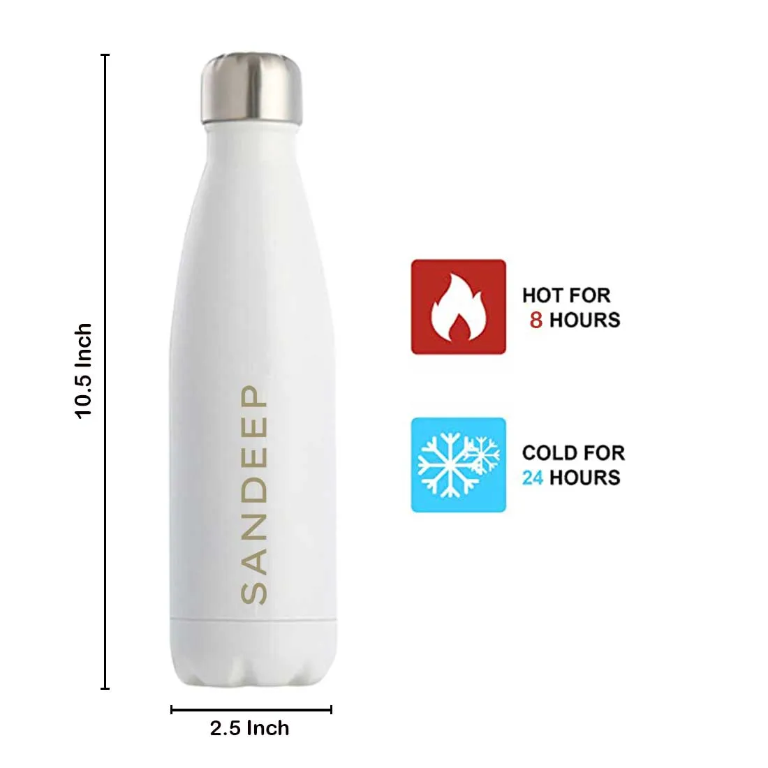 Custom Water Bottle Hot and Cold Liquids Double Insulated Thermos - 500ml (SET OF 2)