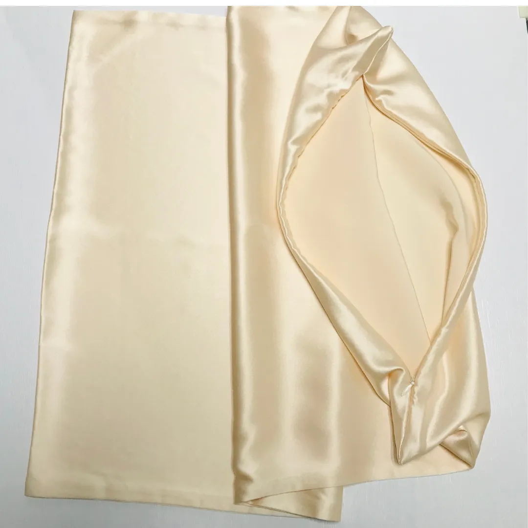 Custom Wholesale Silk Pillowcase 19 Momme Zipper Closure - 50×70cm