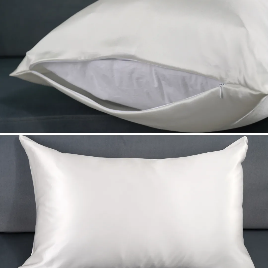 Custom Wholesale Silk Pillowcase 19 Momme Zipper Closure - 50×70cm