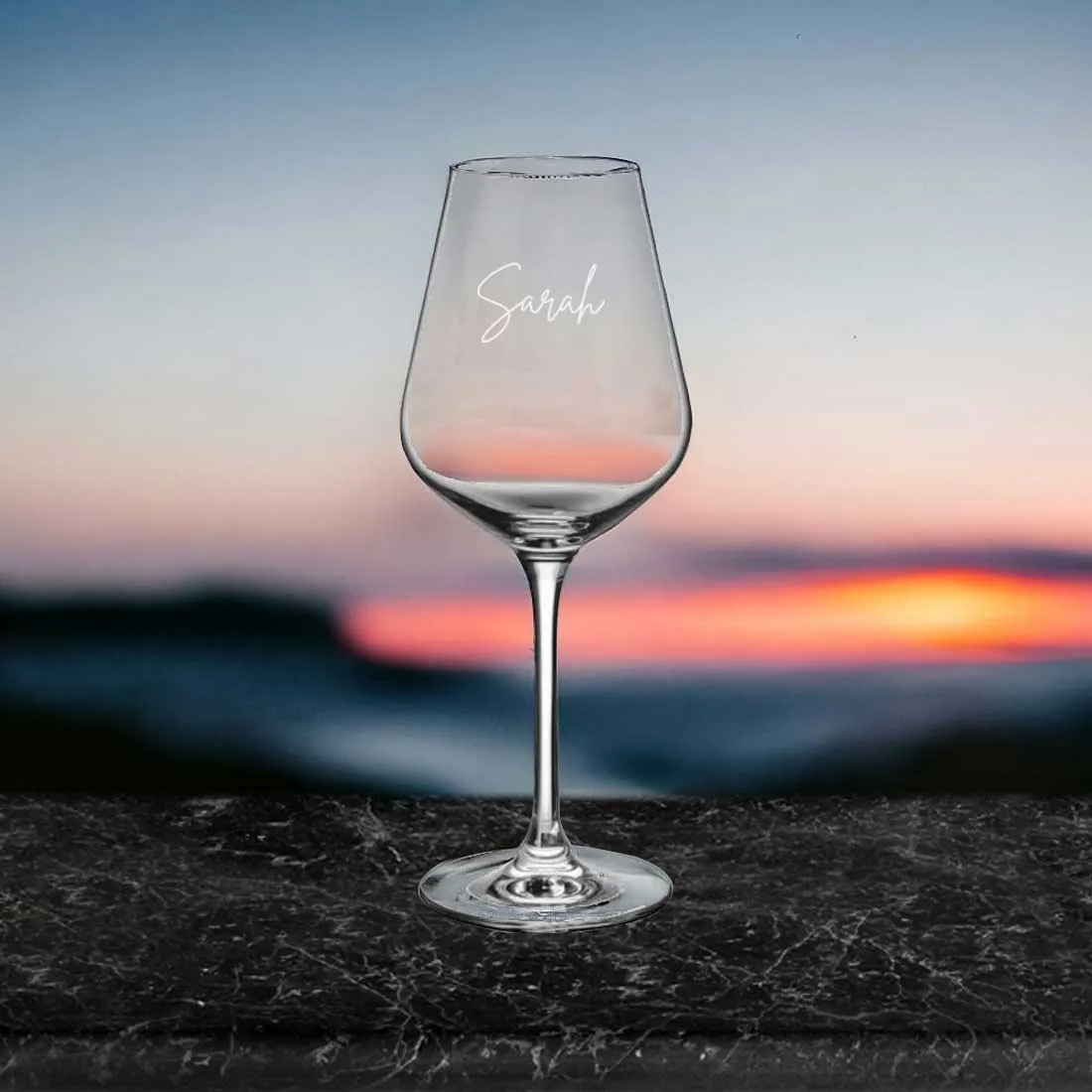 Customized Wine Glasses Set of 6 Premium Engraved Red Wine Glasses