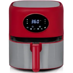 Deco Chef 3.7QT Digital Air Fryer with 6 Cooking Presets, Dishwasher Safe Basket, Red