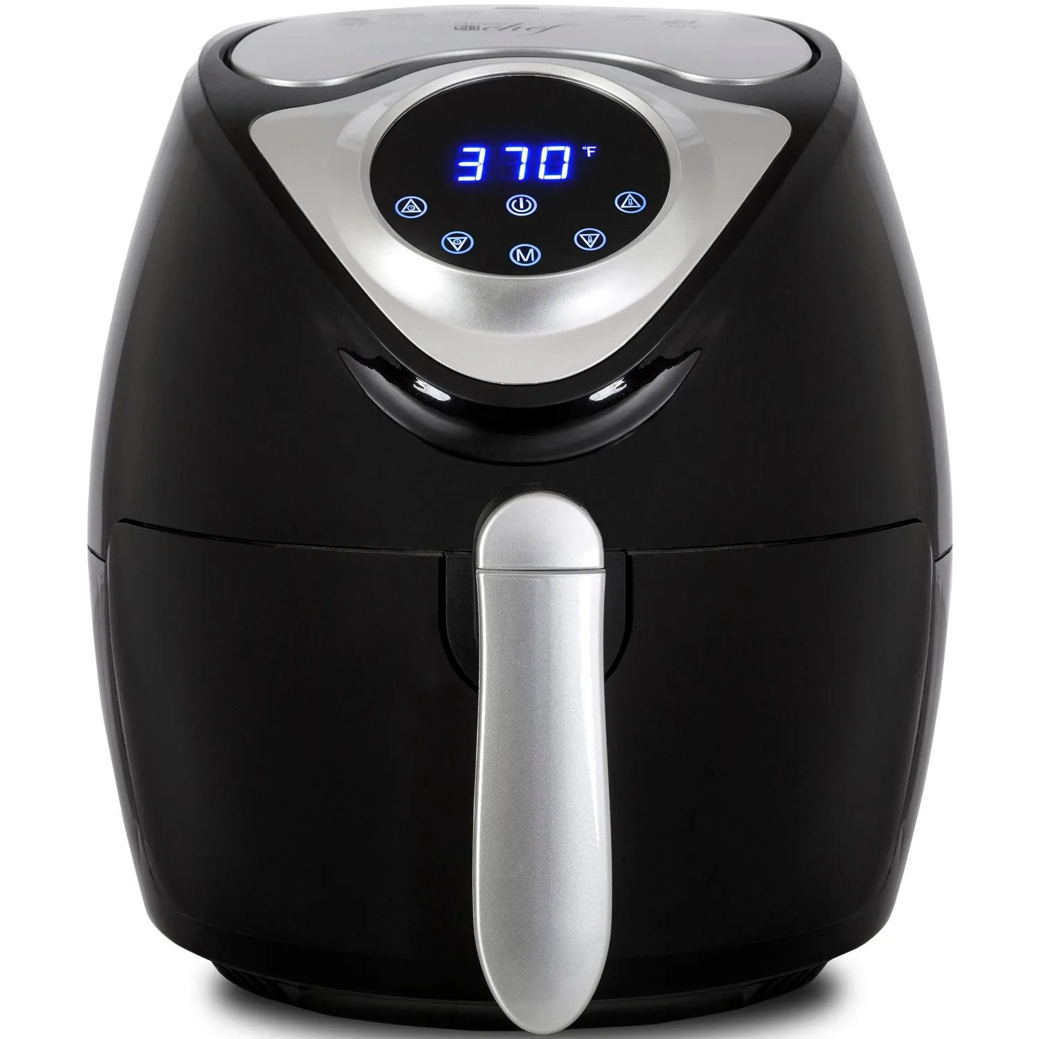 Deco Chef 3.7QT Personal Digital Air Fryer, 7 One-Touch Cooking Programs, 1300W, Black