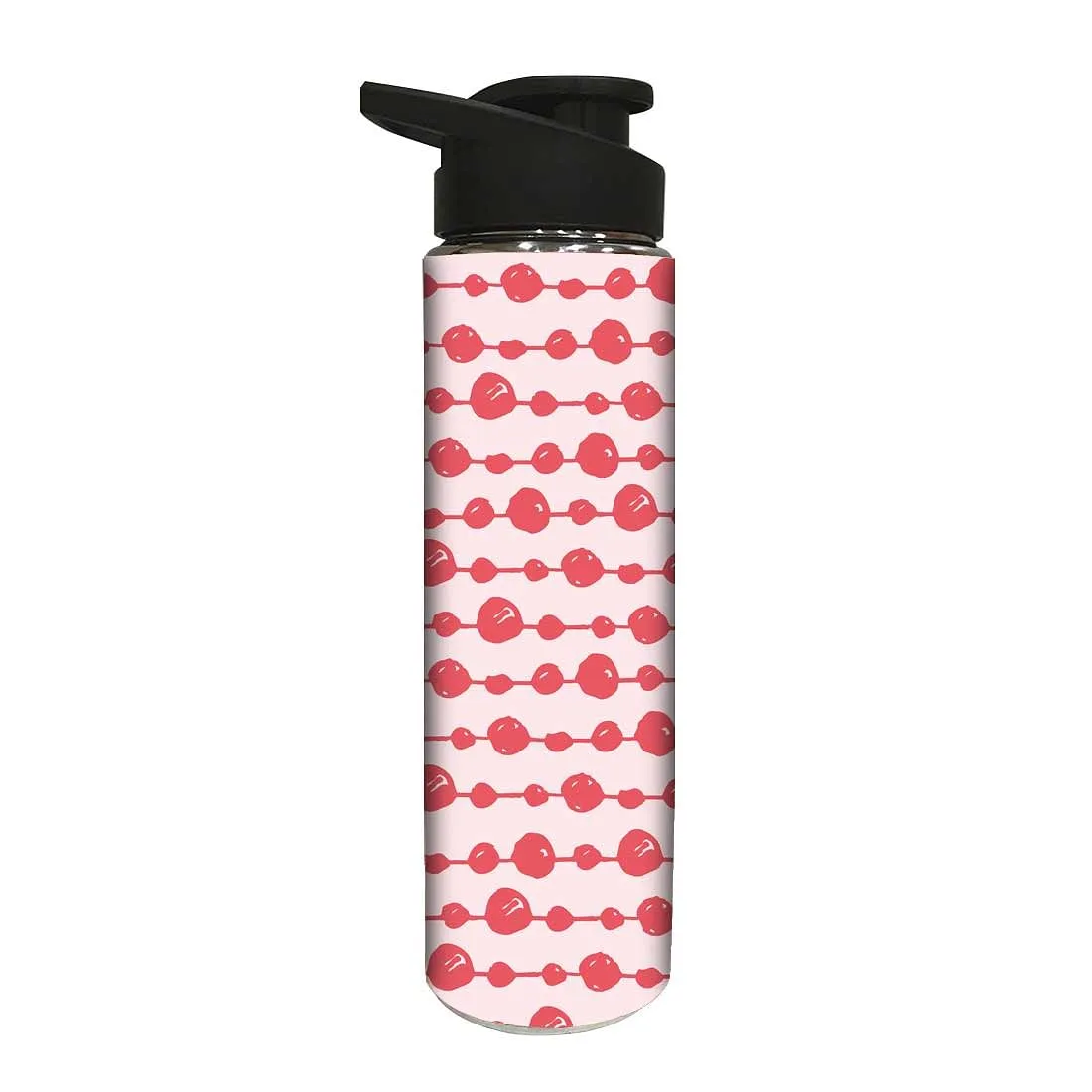 Designer Stainless Steel Water Bottle -  Pink Design