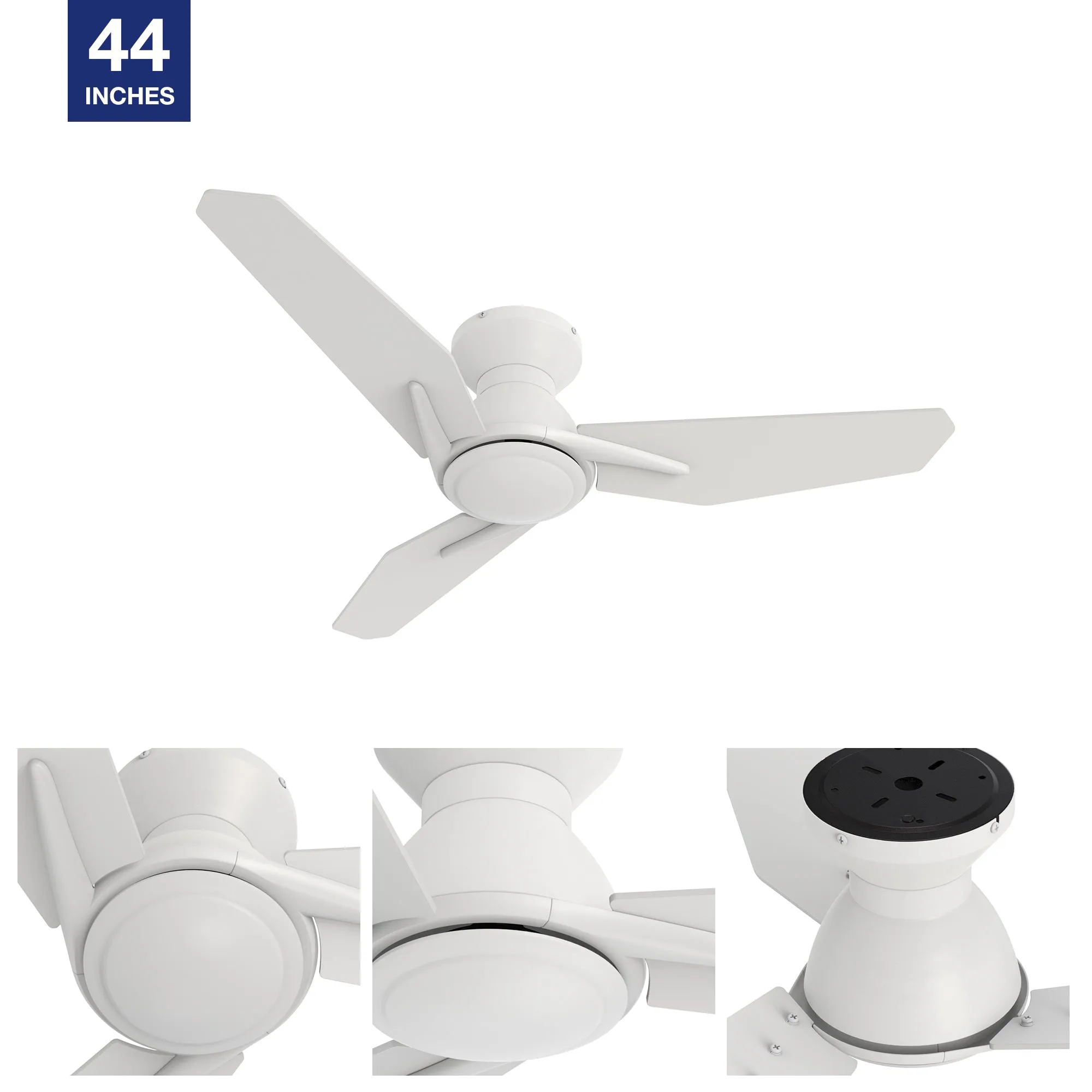 Deville Low Profile Ceiling Fan with Remote 44 inch(NO LED)