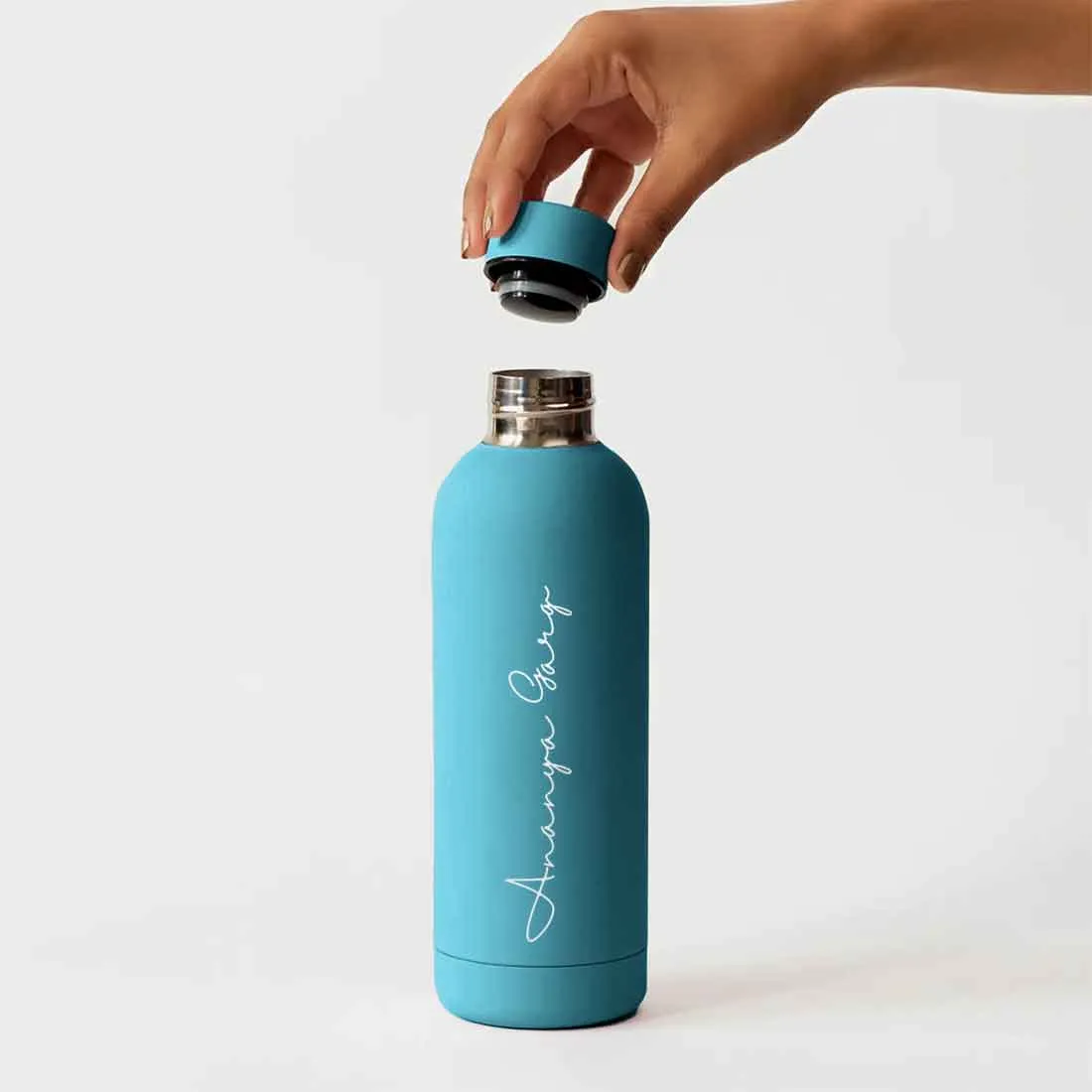 Double Insulated Water Bottle with Name 500ml Stainless Steel Bottles for Office Home Travel- BPA Free, Leakproof