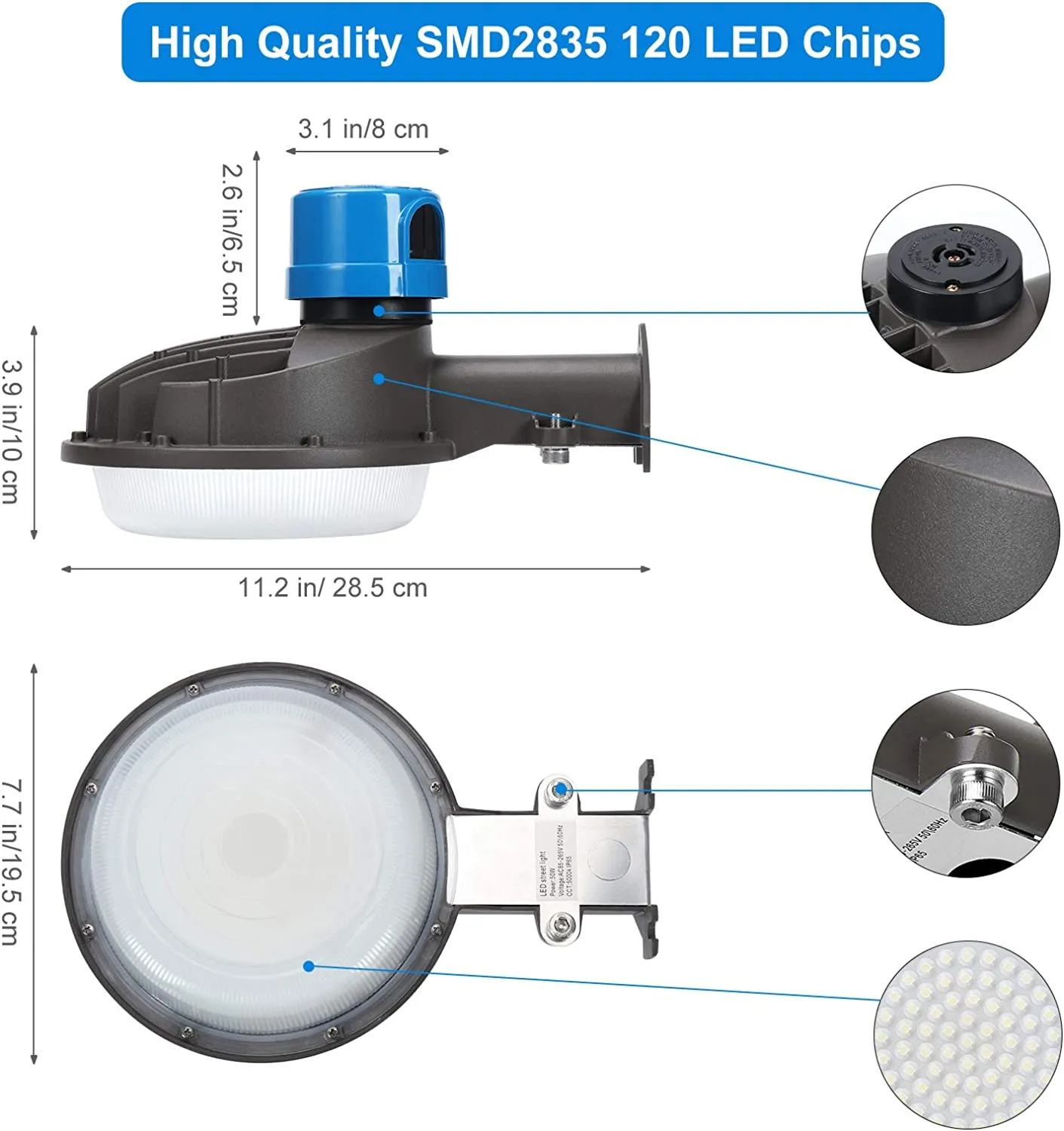 Dusk to Dawn W/Photo Eye (BRONZE) 50W 6,500  Lumens 5000K