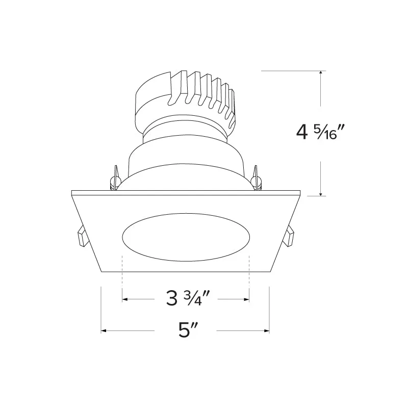 Elco EKCL4218 Pex 4" Square Deep Reflector