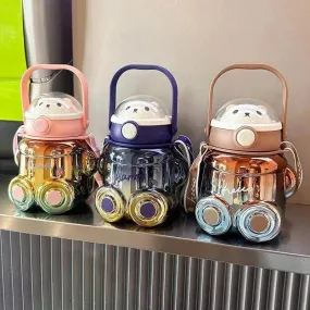 Electroplated Kawaii Hello Bear Bottle (700 ml)