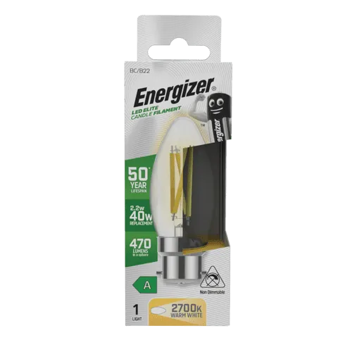 Energizer CANDLE B22 LED Bulb - 2.2w - 6500K- 470lm