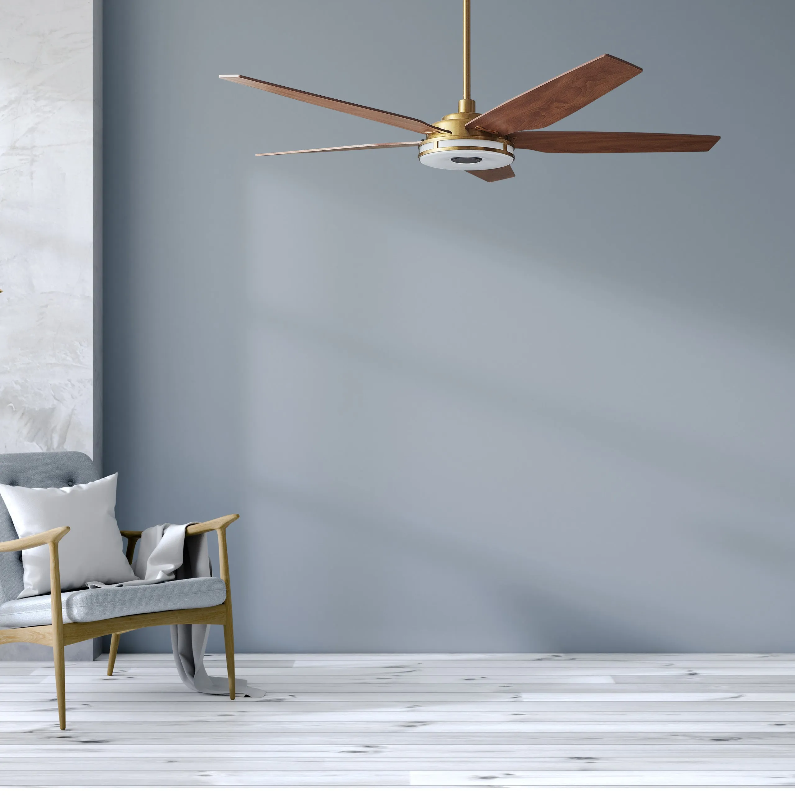 Explorer Smart Fan with LED Light and Remote Outdoor/Indoor 52 inch