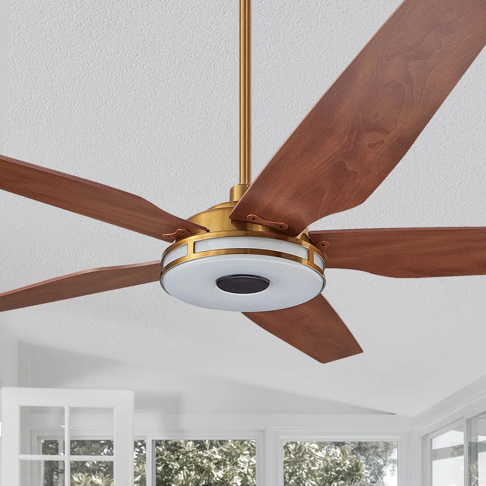 Explorer Smart Fan with LED Light and Remote Outdoor/Indoor 52 inch