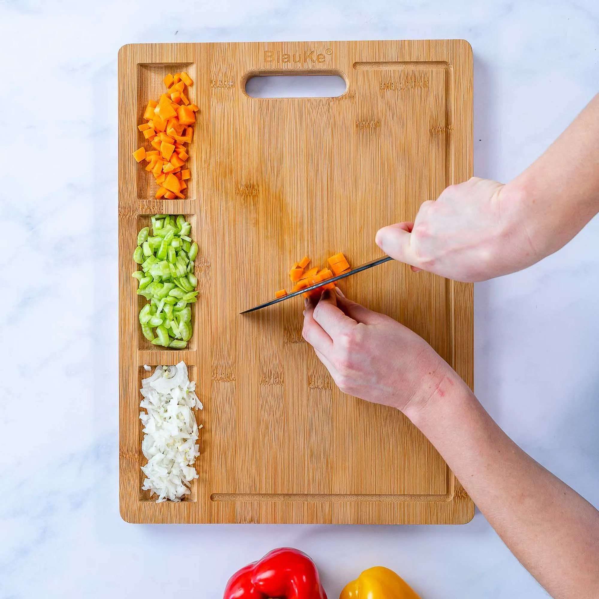 Extra Large Bamboo Cutting Board - 17x12.5 inch Wood Cutting Board