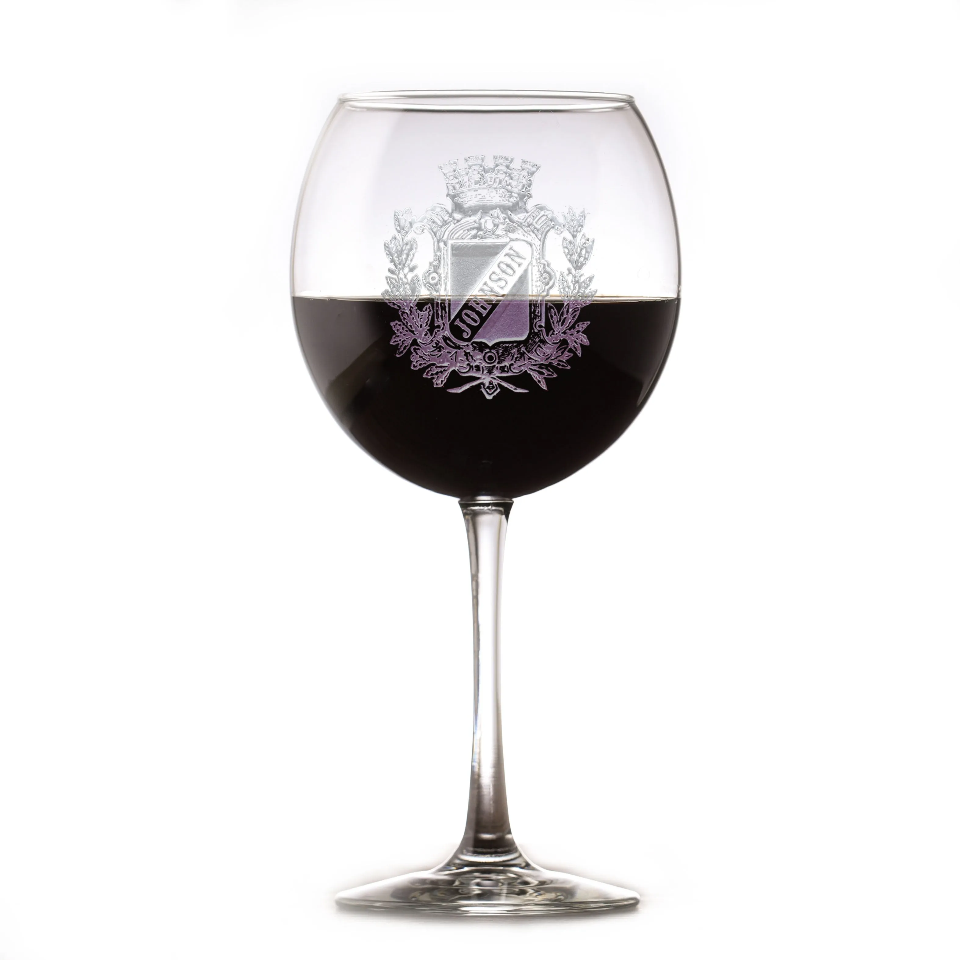 Family Crest Red Wine Glass