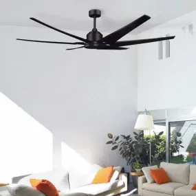 Fans Matte Black XL Widespan 1.82m DC Ceiling Fan With Remote