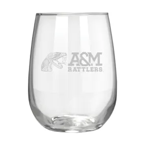 Florida A&M Rattlers 17 oz. Stemless Wine Glass