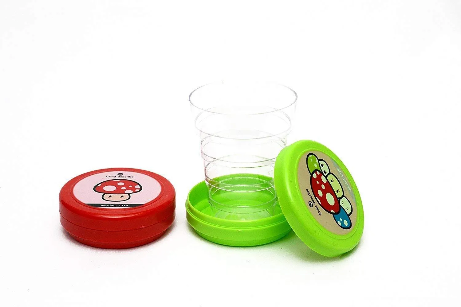 Folding Collapsible Magic Cup Set of 2  folding cups - Mug Glass for Travel