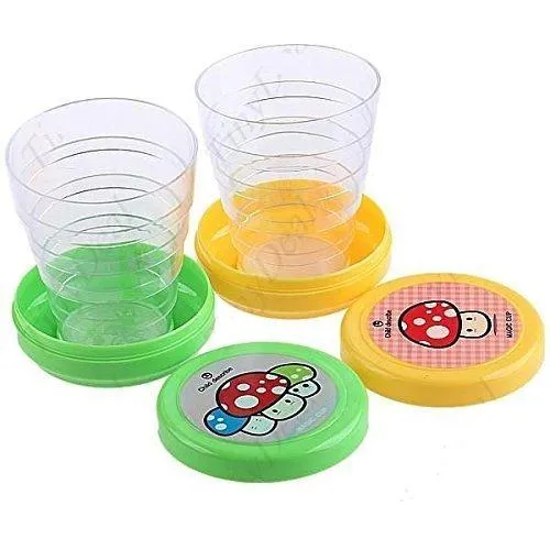 Folding Collapsible Magic Cup Set of 2  folding cups - Mug Glass for Travel