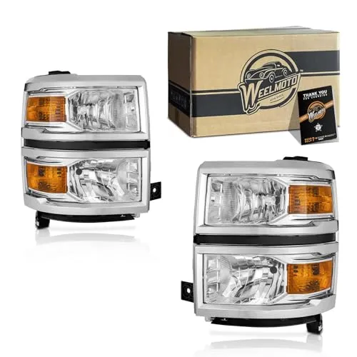 For 2014-2015 Chevrolet Silverado 1500 Headlights(Chrome)