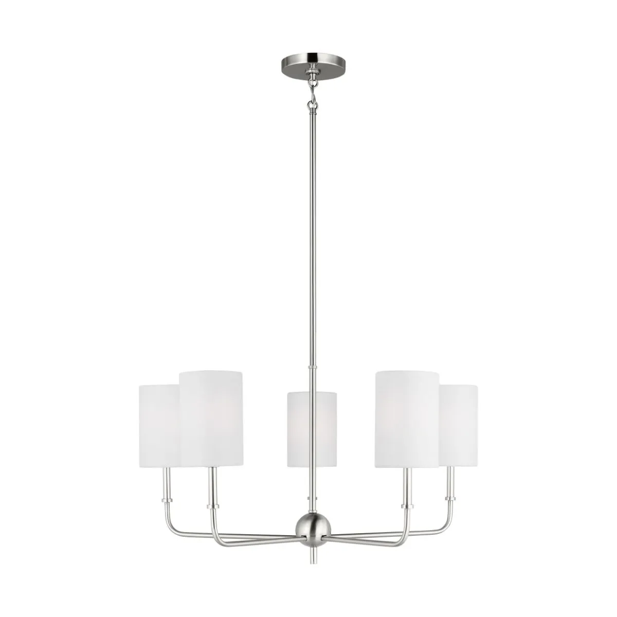 Foxdale 5 Lights LED Chandelier Brushed Nickel finish