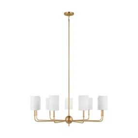 Foxdale 9 Lights LED Chandelier Satin Brass finish