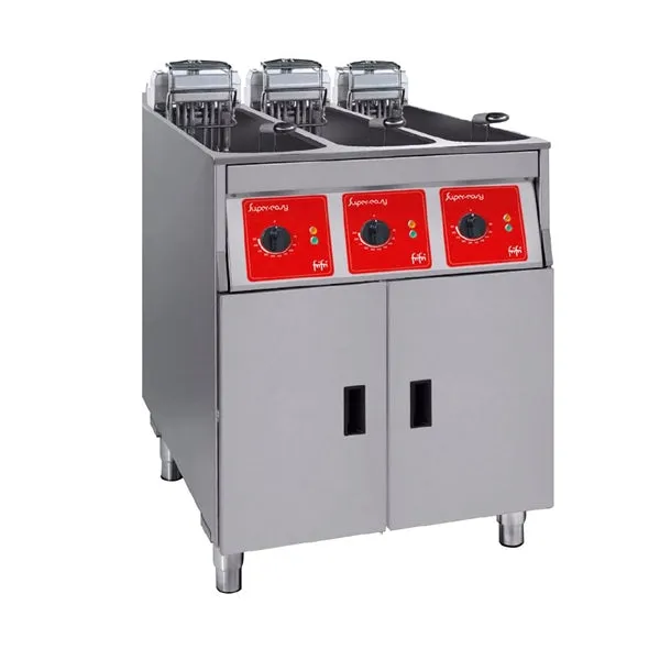 FriFri Super Easy 633 Electric Free-standing Fryer Triple Tank Triple Basket with Filtration 3x11kW Three Phase - HS076-3PH