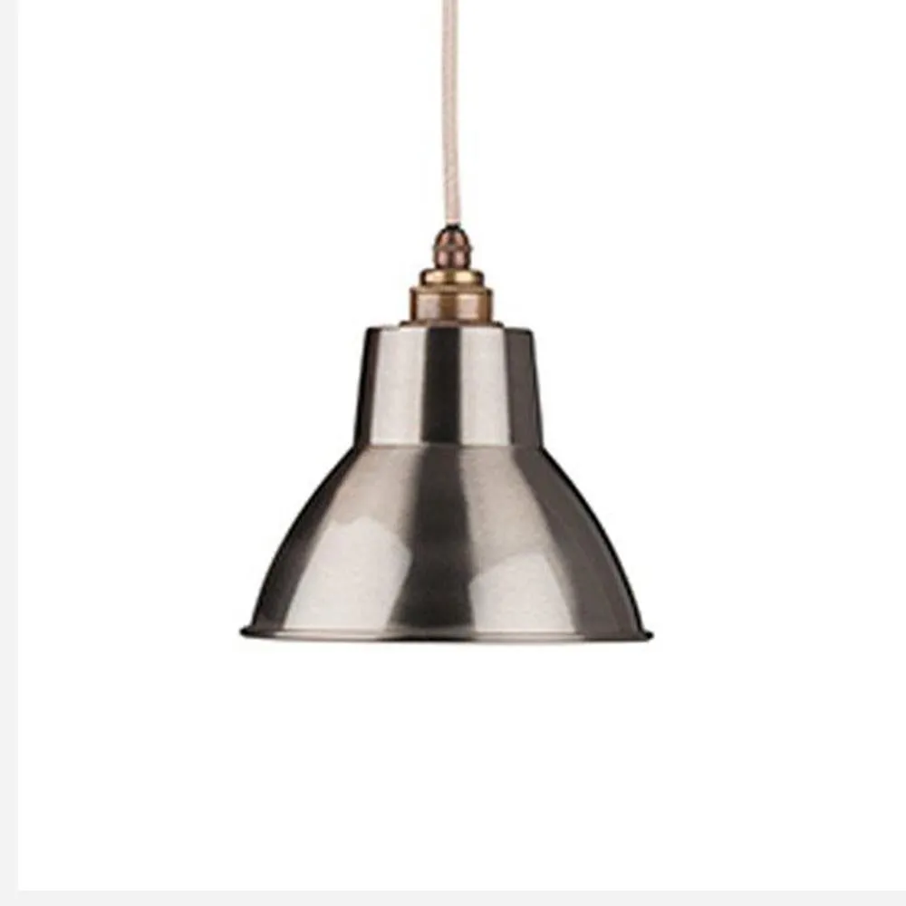 Fritz Fryer Moccas Industrial Pendant Light - Brushed Steel