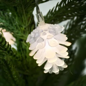 Frost Pine Cone LED String Lights