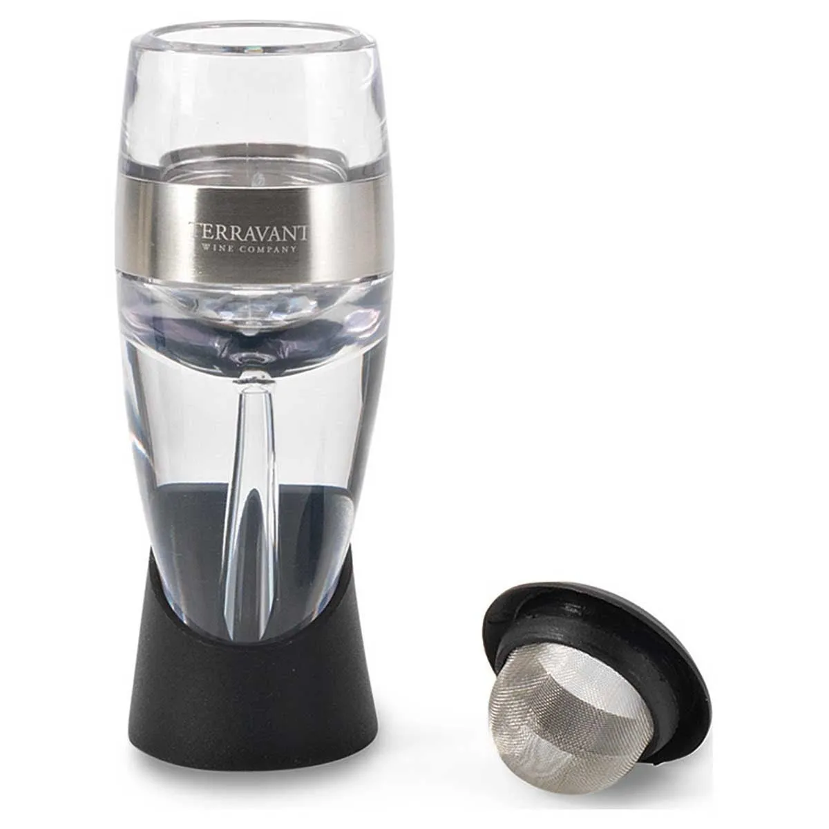 Gemline Clear/Black Wine Medley Aerator