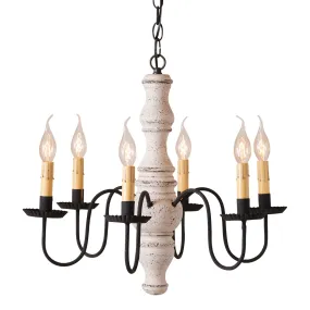 Gettysburg Wood Chandelier in Americana White