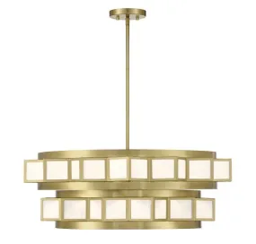 GIDEON 6-LIGHT CHANDELIER, WARM BRASS