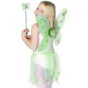 Green Butterfly Wings and Wand Set