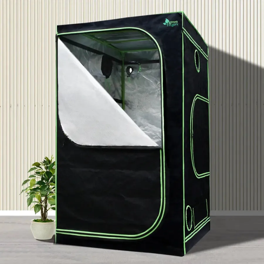 Green Fingers Grow Tent 1000W LED Grow Light 90X90X180cm Mylar 6" Ventilation