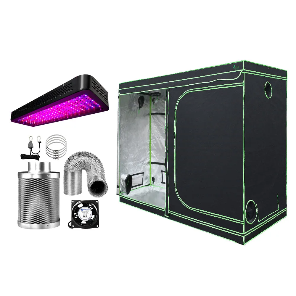 Grow Tent Light Kit 2000W LED 6" Vent Fan, Grow Tent Light Kit LED 2000W Full Spectrum 6" Vent