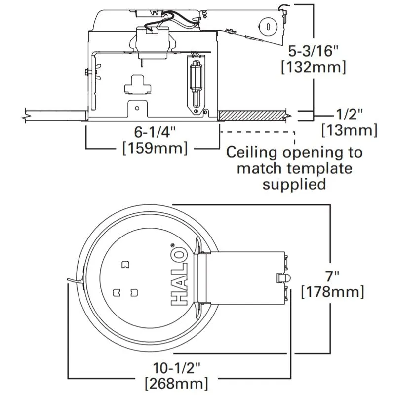 Halo E27RICAT 6" IC Air-Tite Shallow Remodel Housing