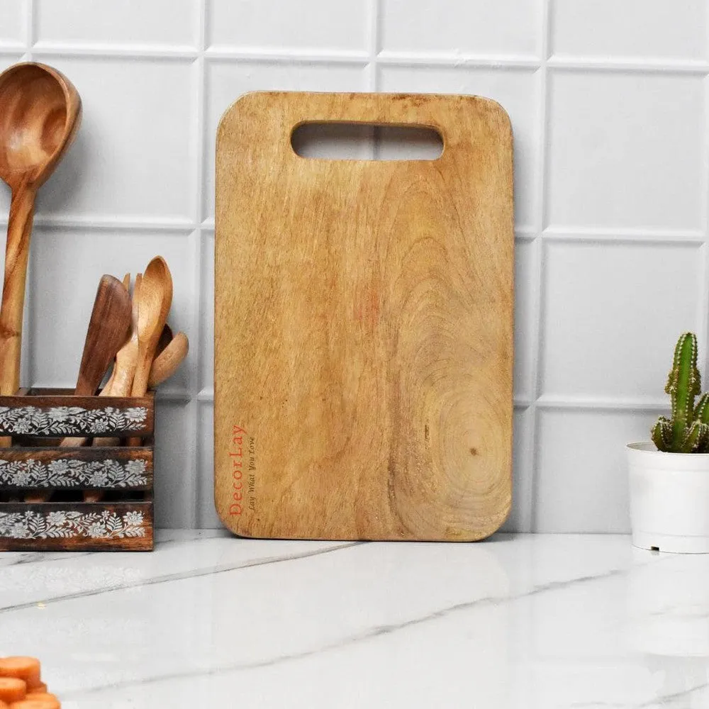 Handmade Mango Wood Chopping Board with Handle