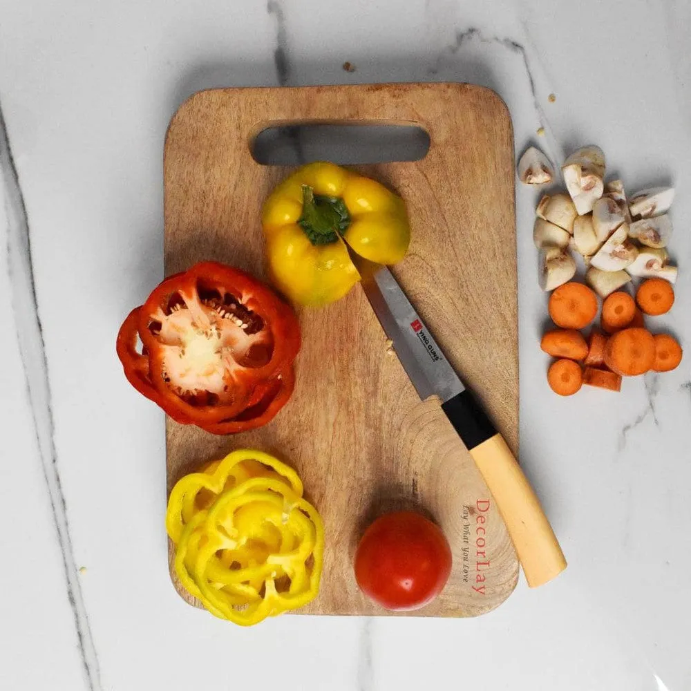 Handmade Mango Wood Chopping Board with Handle