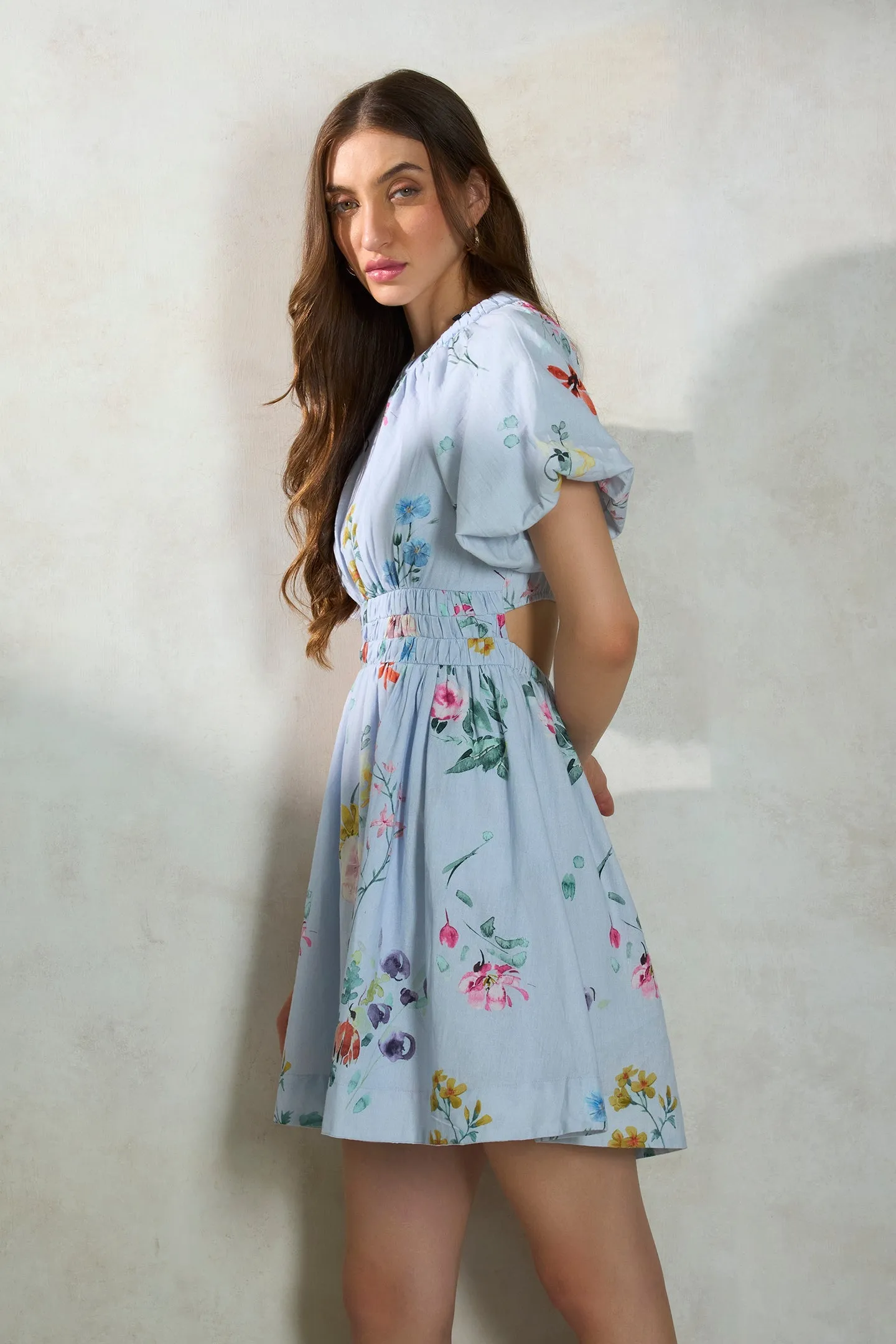 Hazel|Cut-Out Floral Dress