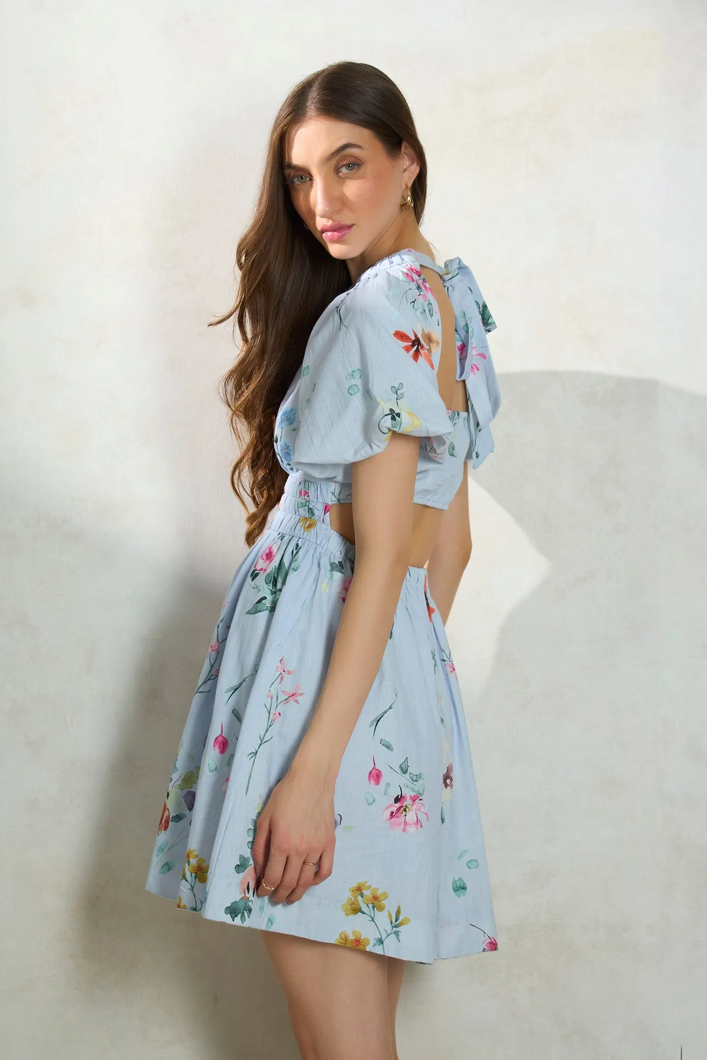 Hazel|Cut-Out Floral Dress