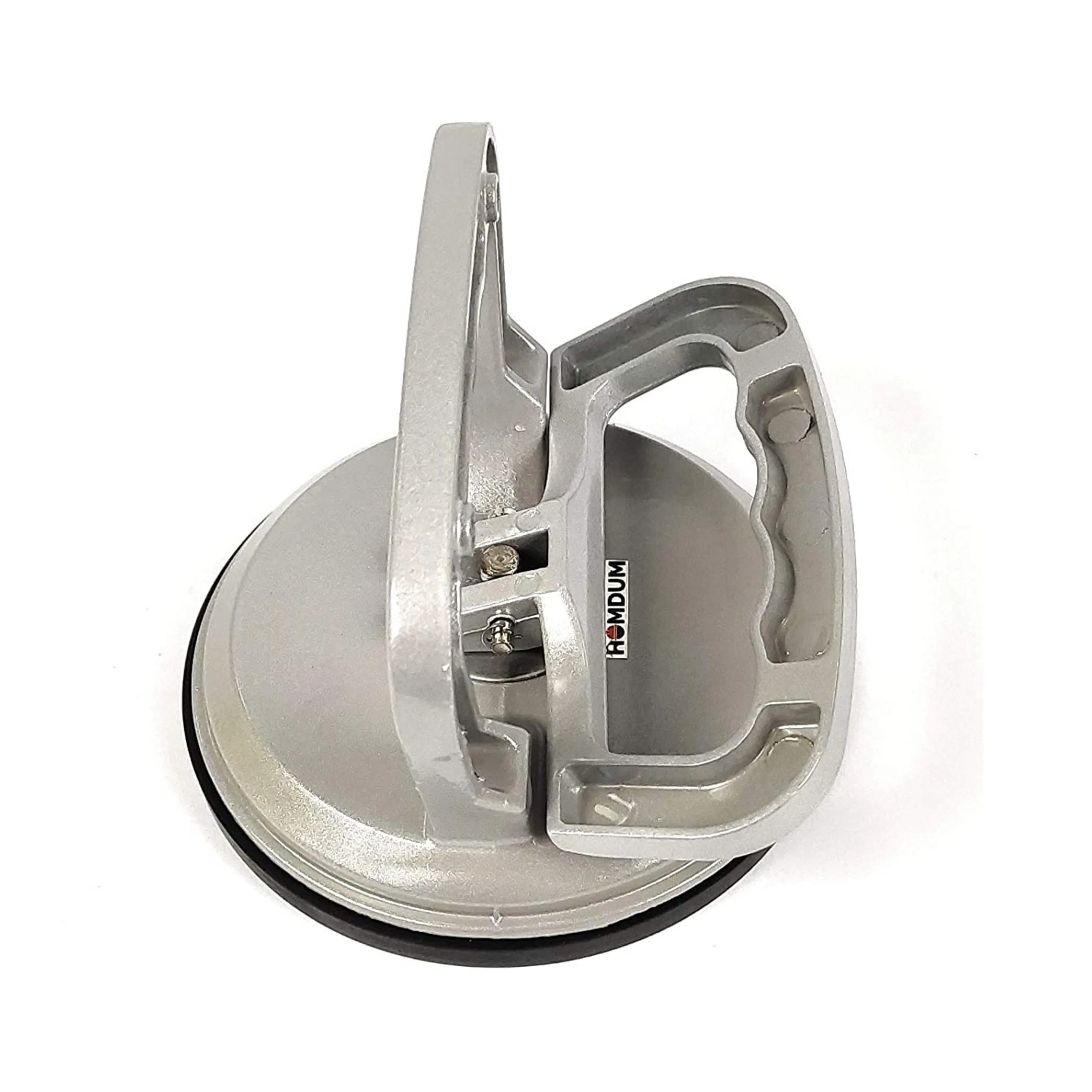 Homdum Aluminum 4.8” Lifting Suction Cup Plate Single/One Handle Locking (1 claw) Sucker Flat Gripper for Lifting Mirror/Tiles/Granite slab, Heavy Duty Glass Lifter.