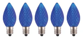 Hometown Holidays 24774 Bulb, Candelabra Lamp Base, LED Lamp, Crystal Blue Light :BX25: QUANTITY: 1